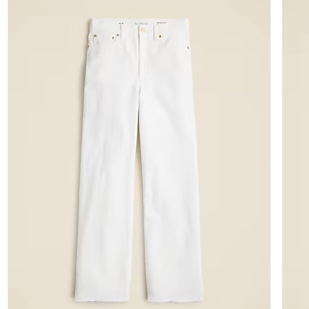 J. Crew Women's ‘96 Slim Wide Leg Jean in White 25 like new